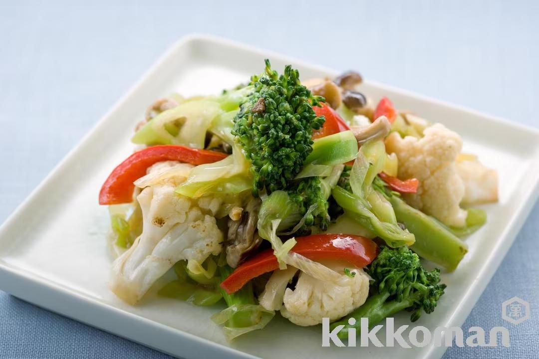Broccoli and Cauliflower in Oyster Sauce