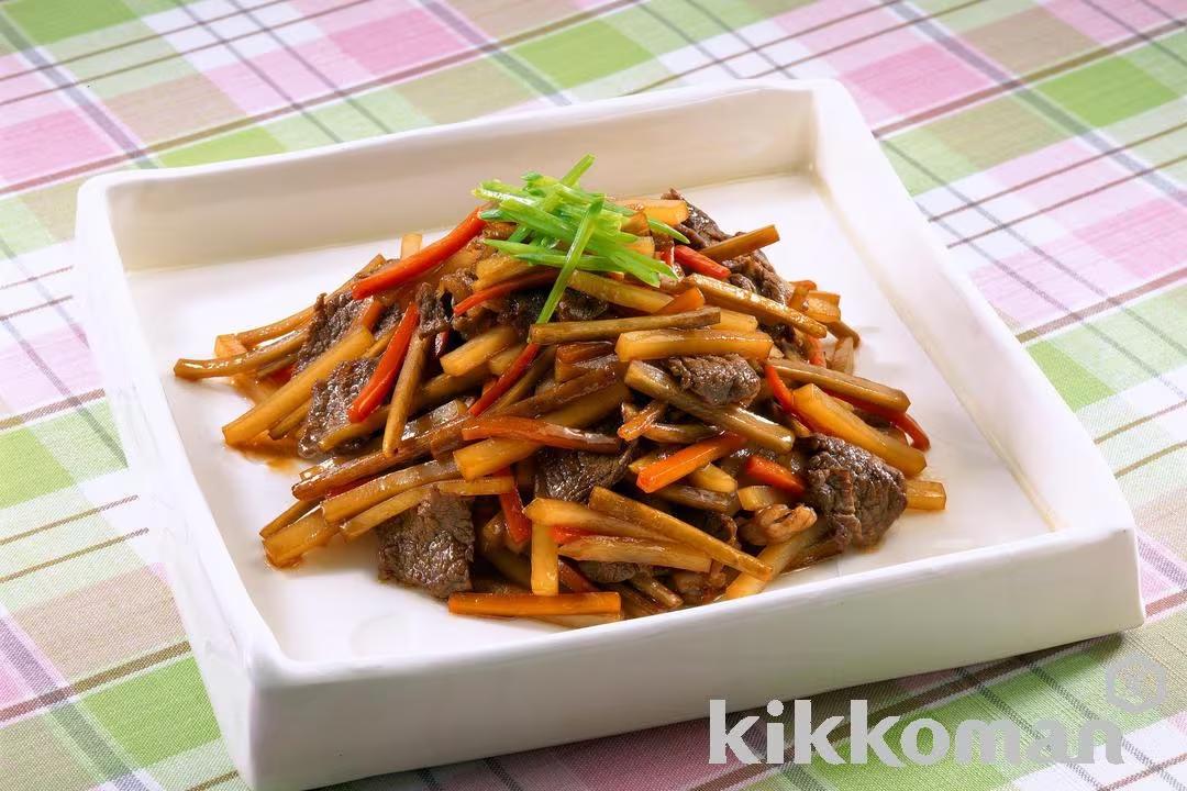 Braised Burdock Root with Beef