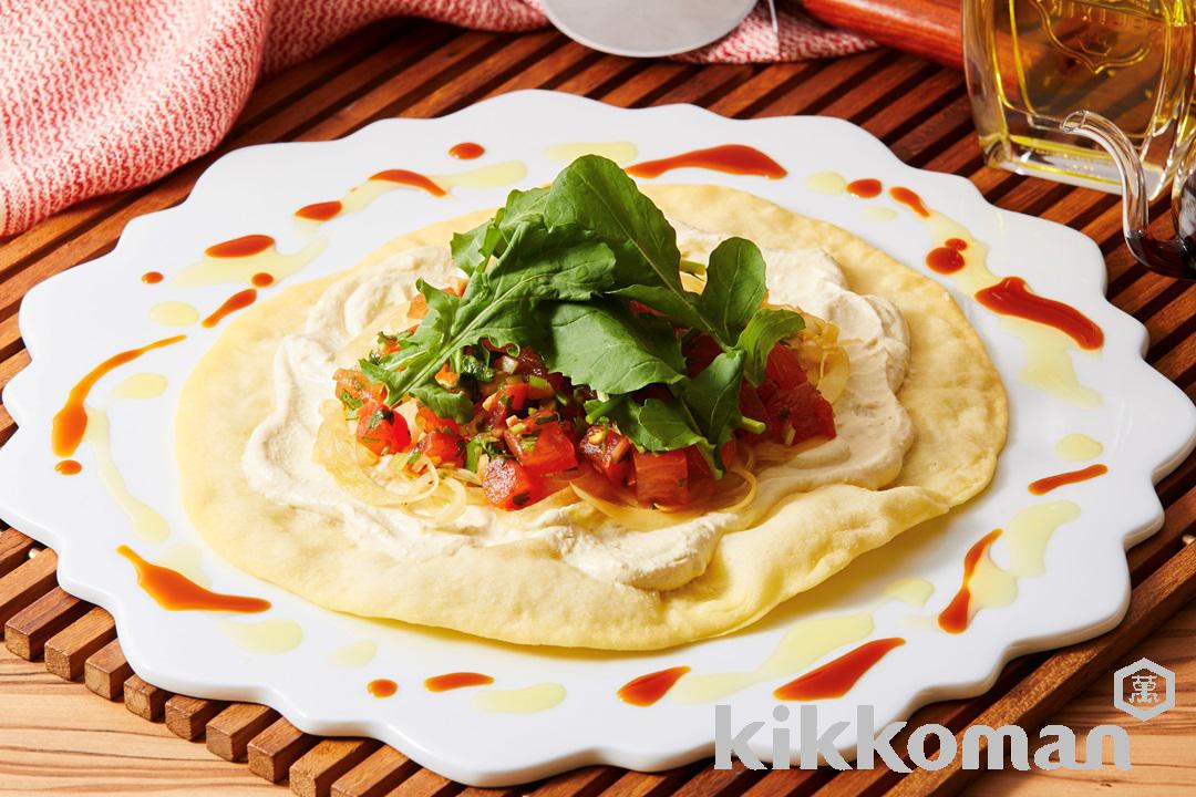 Vegan Flatbread with Soymilk Cheese